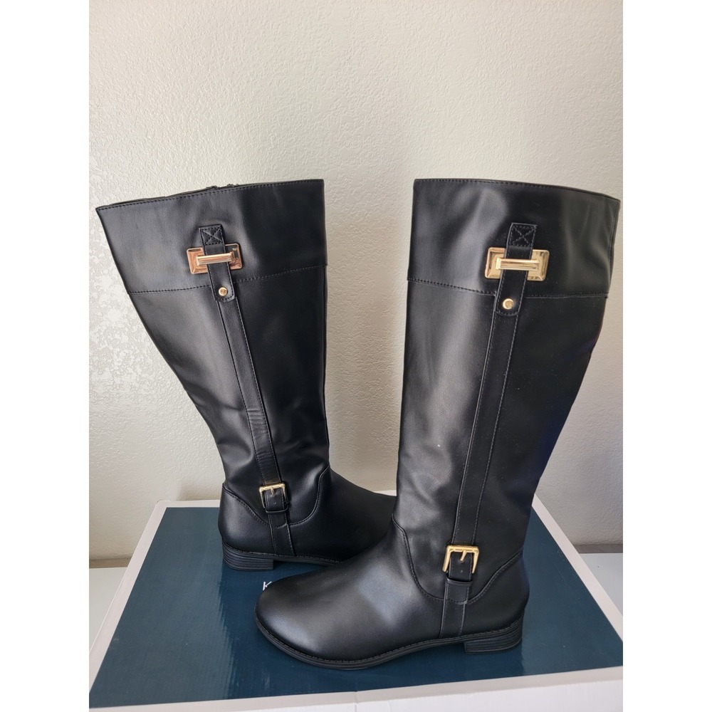 Karen Scott Women's Black Deliee2 Riding Boots Shoes Size 9M